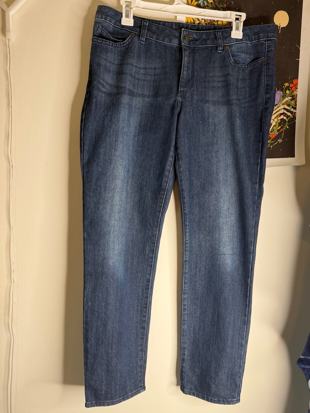 Michael Kors Slim Straight Jeans in Dark Blue